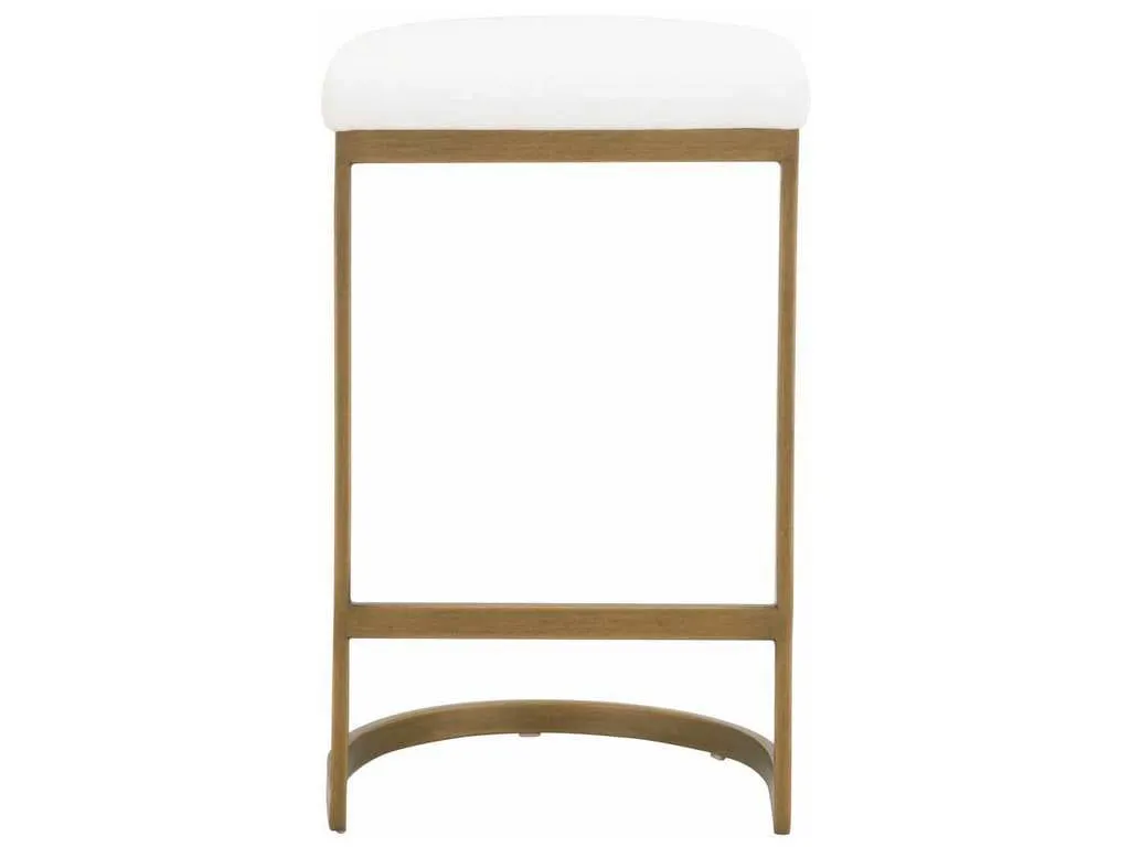 Essentials For Living 6012CS.BGLD/LPPRL  Cresta Counter Stool in LiveSmart Peyton Pearl Brushed Gold