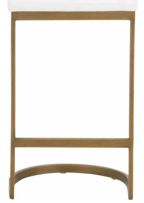 Essentials For Living 6012CS.BGLD/LPPRL Cresta Counter Stool in LiveSmart Peyton Pearl Brushed Gold Essentials For Living 6012CS.BGLD/LPPRL Cresta Counter Stool in LiveSmart Peyton Pearl Brushed Gold