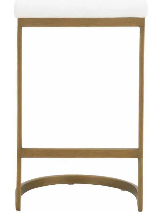 Essentials For Living 6012CS.BGLD/LPPRL Cresta Counter Stool in LiveSmart Peyton Pearl Brushed Gold Essentials For Living 6012CS.BGLD/LPPRL Cresta Counter Stool in LiveSmart Peyton Pearl Brushed Gold
