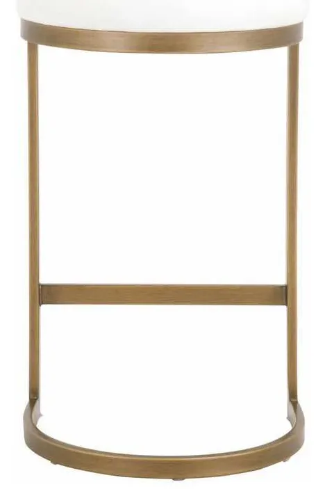 Essentials For Living 6012CS.BGLD/LPPRL Cresta Counter Stool in LiveSmart Peyton Pearl Brushed Gold Essentials For Living 6012CS.BGLD/LPPRL Cresta Counter Stool in LiveSmart Peyton Pearl Brushed Gold