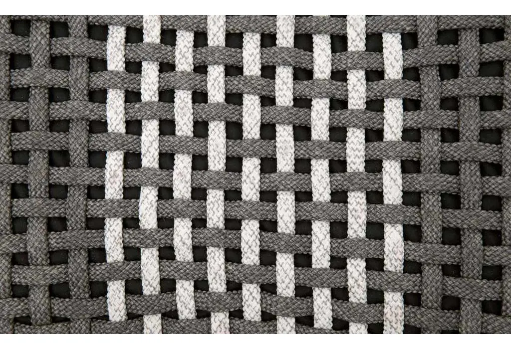 Essentials for Living 6880.DOV/WHT Cross Accent Cube in Dove Flat Rope White Speckle Stripe Essentials for Living 6880.DOV/WHT Cross Accent Cube in Dove Flat Rope White Speckle Stripe