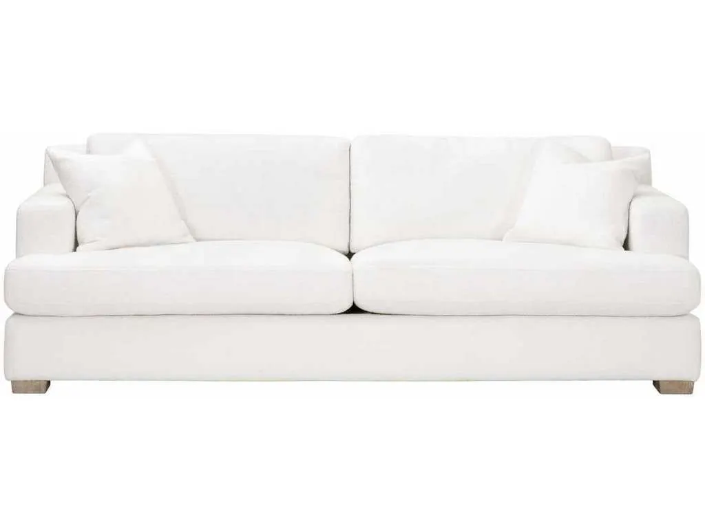 Essentials For Living 6604-3.BOU-SNO/NG  Dean 92 inch California Casual Sofa in Performance Boucle Snow Natural Gray Oak