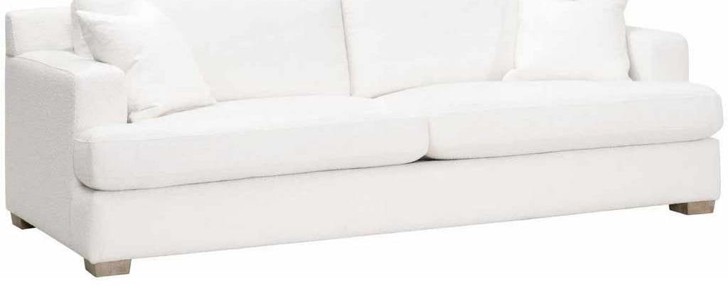 Essentials For Living 6604-3.BOU-SNO/NG Dean 92 inch California Casual Sofa in Performance Boucle Snow Natural Gray Oak Essentials For Living 6604-3.BOU-SNO/NG Dean 92 inch California Casual Sofa in Performance Boucle Snow Natural Gray Oak