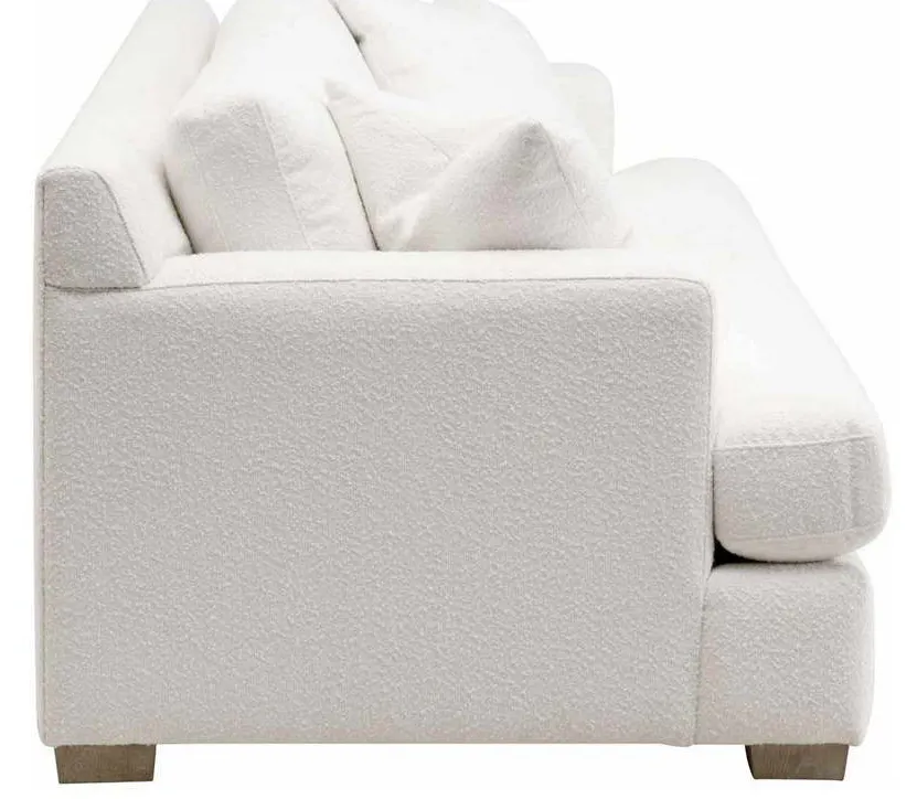 Essentials For Living 6604-3.BOU-SNO/NG Dean 92 inch California Casual Sofa in Performance Boucle Snow Natural Gray Oak Essentials For Living 6604-3.BOU-SNO/NG Dean 92 inch California Casual Sofa in Performance Boucle Snow Natural Gray Oak