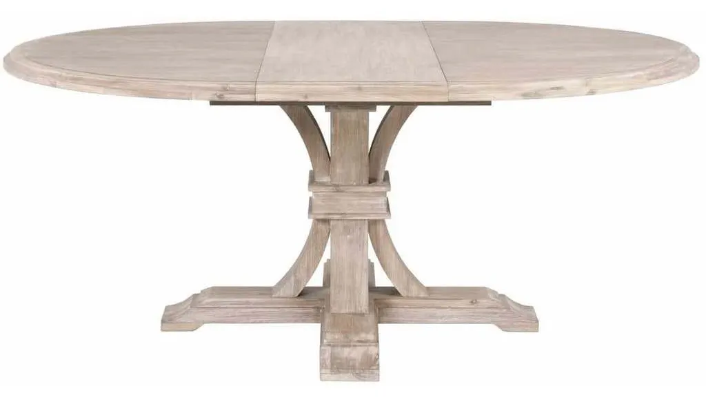 Essentials for Living 6070.NG Devon 54 inch Round Extension Dining Table in Natural Gray Acacia Essentials for Living 6070.NG Devon 54 inch Round Extension Dining Table in Natural Gray Acacia