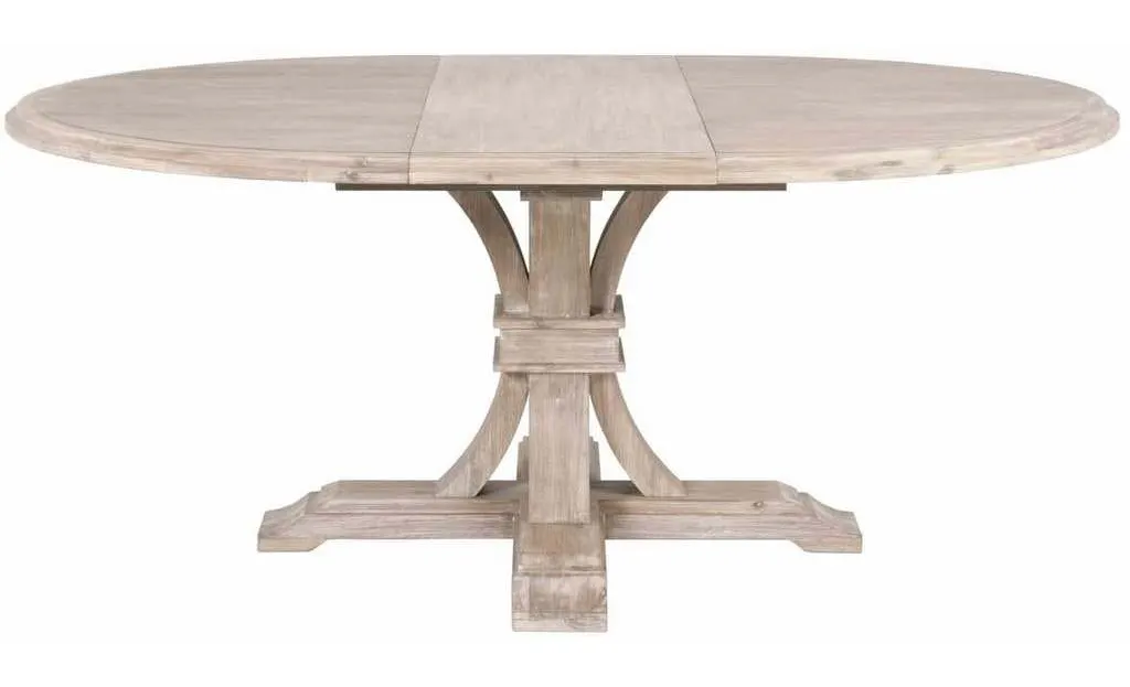 Essentials for Living 6070.NG Devon 54 inch Round Extension Dining Table in Natural Gray Acacia Essentials for Living 6070.NG Devon 54 inch Round Extension Dining Table in Natural Gray Acacia