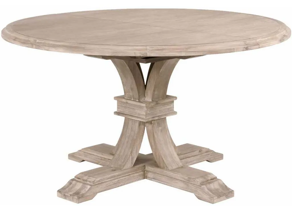 Essentials for Living 6070.NG Devon 54 inch Round Extension Dining Table in Natural Gray Acacia Essentials for Living 6070.NG Devon 54 inch Round Extension Dining Table in Natural Gray Acacia