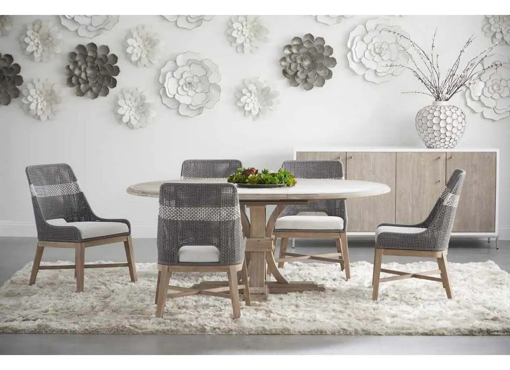 Essentials for Living 6070.NG Devon 54 inch Round Extension Dining Table in Natural Gray Acacia Essentials for Living 6070.NG Devon 54 inch Round Extension Dining Table in Natural Gray Acacia