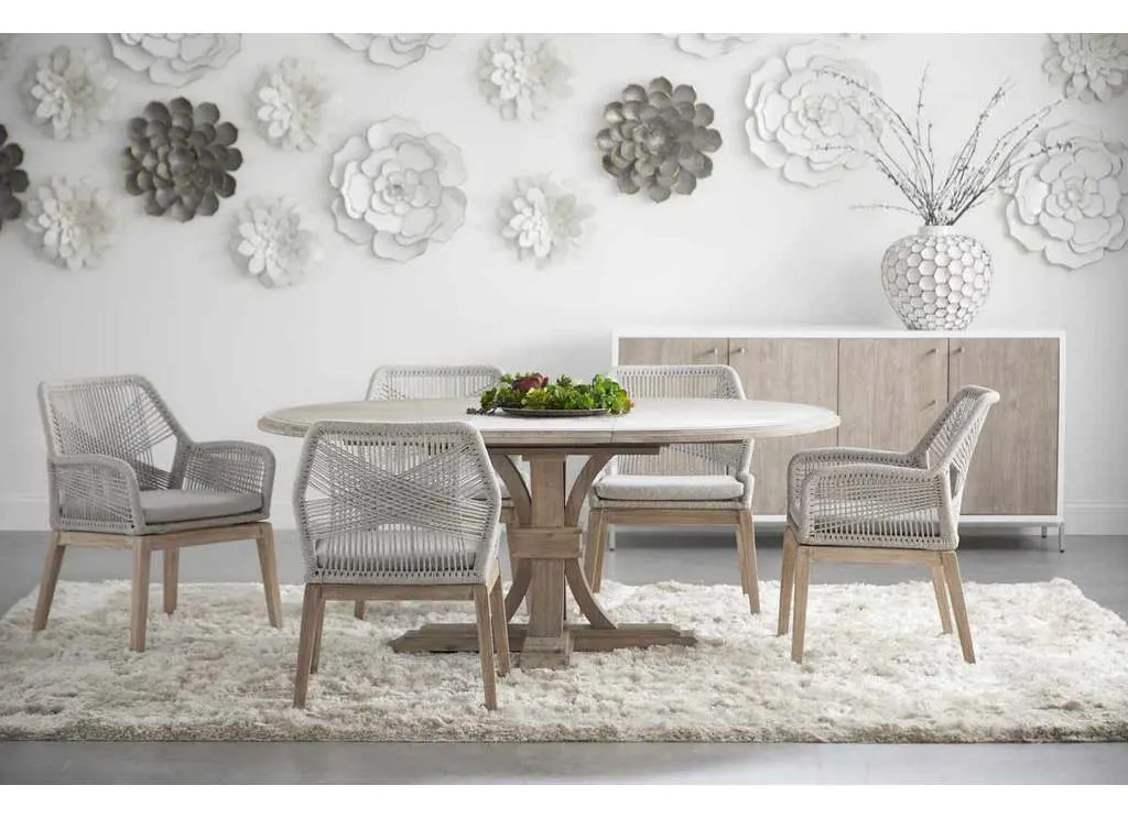 Essentials for Living 6070.NG Devon 54 inch Round Extension Dining Table in Natural Gray Acacia Essentials for Living 6070.NG Devon 54 inch Round Extension Dining Table in Natural Gray Acacia