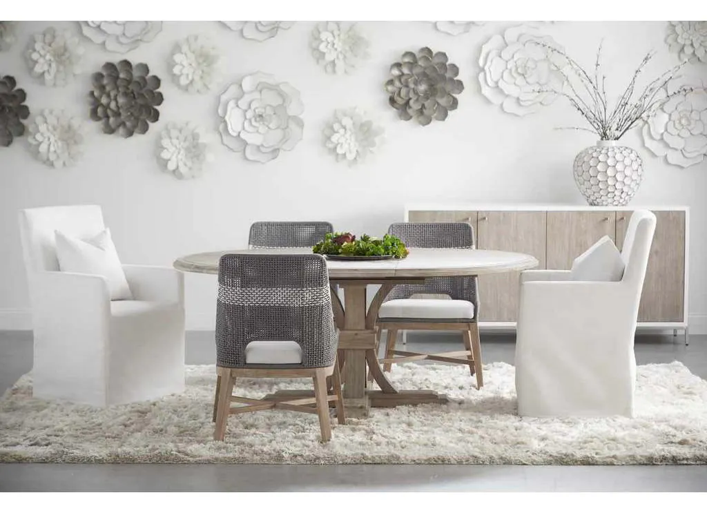 Essentials for Living 6070.NG Devon 54 inch Round Extension Dining Table in Natural Gray Acacia Essentials for Living 6070.NG Devon 54 inch Round Extension Dining Table in Natural Gray Acacia