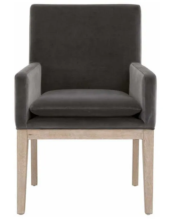 Essentials For Living 6664.DDOV/NG Drake Arm Chair in Dark Dove Velvet Natural Gray Oak Essentials For Living 6664.DDOV/NG Drake Arm Chair in Dark Dove Velvet Natural Gray Oak