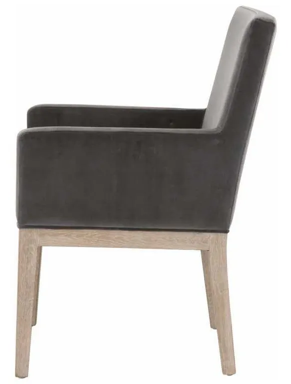 Essentials For Living 6664.DDOV/NG Drake Arm Chair in Dark Dove Velvet Natural Gray Oak Essentials For Living 6664.DDOV/NG Drake Arm Chair in Dark Dove Velvet Natural Gray Oak