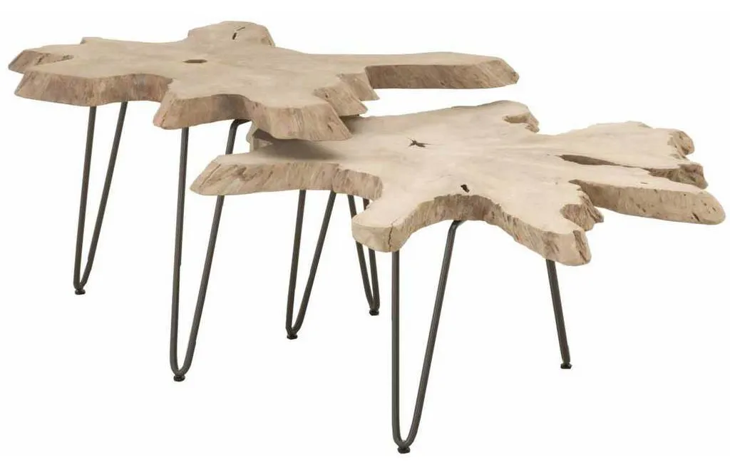 Essentials For Living 6826.GT Drift Nesting Coffee Table in Gray Teak Anthracite Iron Essentials For Living 6826.GT Drift Nesting Coffee Table in Gray Teak Anthracite Iron