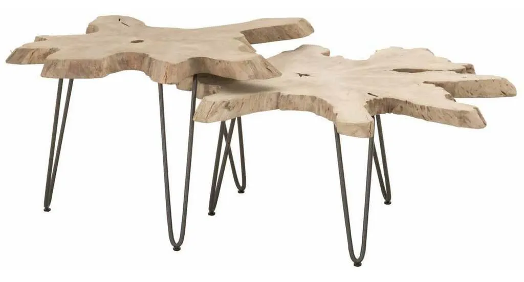 Essentials For Living 6826.GT Drift Nesting Coffee Table in Gray Teak Anthracite Iron Essentials For Living 6826.GT Drift Nesting Coffee Table in Gray Teak Anthracite Iron