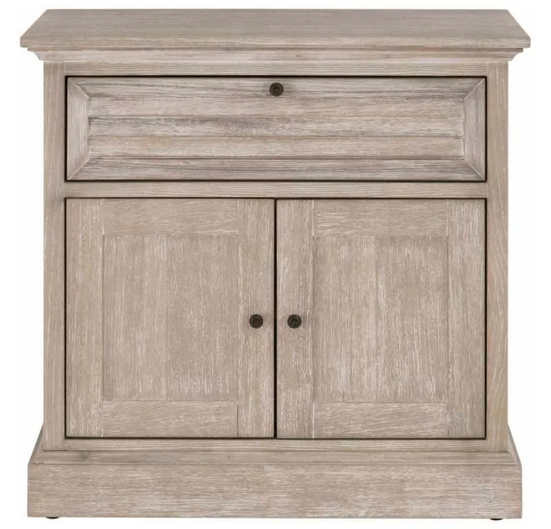 Essentials For Living 6053.NG Eden 1 Drawer 2 Door Nightstand in Natural Gray Acacia Essentials For Living 6053.NG Eden 1 Drawer 2 Door Nightstand in Natural Gray Acacia