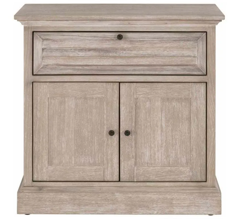 Essentials For Living 6053.NG Eden 1 Drawer 2 Door Nightstand in Natural Gray Acacia Essentials For Living 6053.NG Eden 1 Drawer 2 Door Nightstand in Natural Gray Acacia