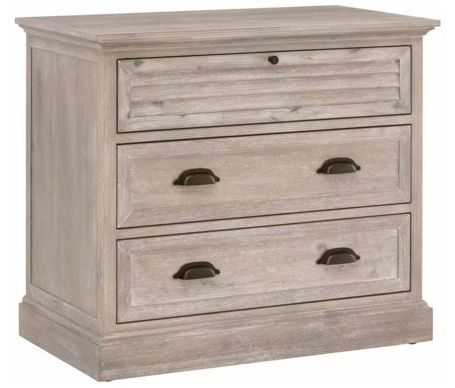 Essentials For Living 6054.NG Eden 3 Drawer Nightstand in Natural Gray Acacia Essentials For Living 6054.NG Eden 3 Drawer Nightstand in Natural Gray Acacia