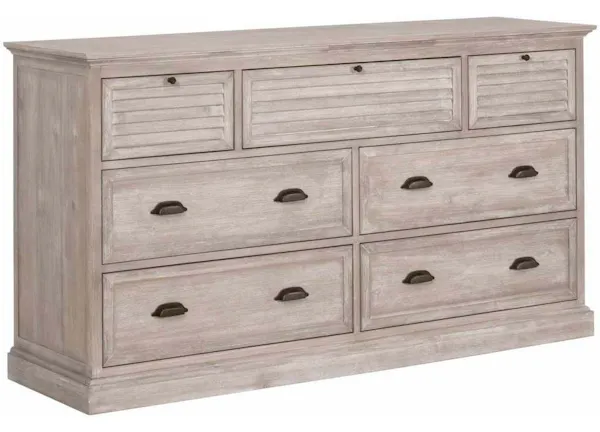 Essentials For Living 6057.NG Eden 7 Drawer Media Dresser in Natural Gray Acacia Essentials For Living 6057.NG Eden 7 Drawer Media Dresser in Natural Gray Acacia