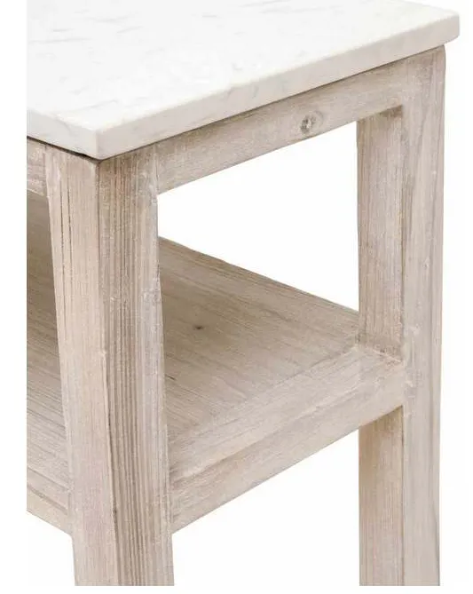 Essentials for Living 8016-N.WW-PNE/WHTQ Emerie Narrow Console Table in White Wash Pine White Quartz Essentials for Living 8016-N.WW-PNE/WHTQ Emerie Narrow Console Table in White Wash Pine White Quartz