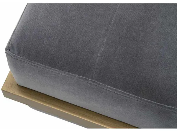 Essentials For Living 4575.BGRY/BRA Fiona Upholstered Bench in Blush Gray Velvet Brass Essentials For Living 4575.BGRY/BRA Fiona Upholstered Bench in Blush Gray Velvet Brass