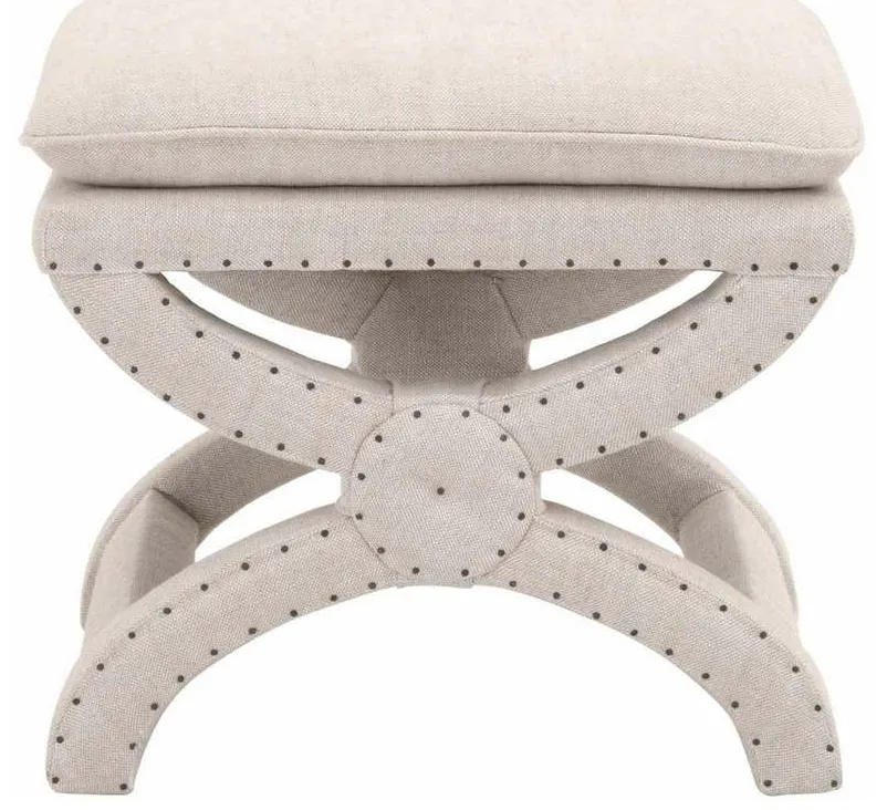Essentials for Living 6437UP.BIS-BT Gaston Ottoman in Performance Bisque French Linen Essentials for Living 6437UP.BIS-BT Gaston Ottoman in Performance Bisque French Linen