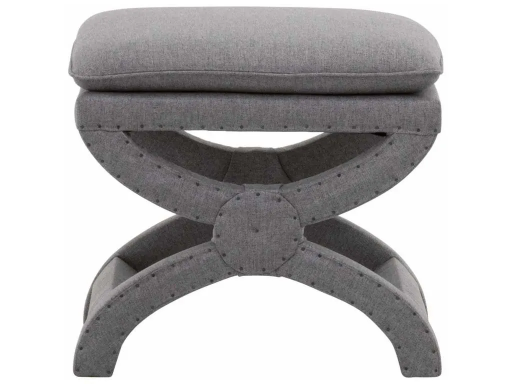 Essentials For Living 6437UP.EGRY-BT  Gaston Ottoman in Earl Gray