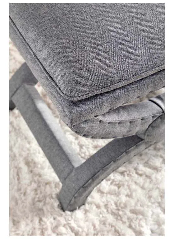 Essentials For Living 6437UP.EGRY-BT Gaston Ottoman in Earl Gray Essentials For Living 6437UP.EGRY-BT Gaston Ottoman in Earl Gray