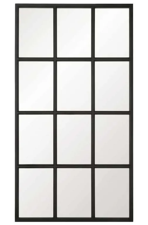 Essentials For Living 6690.MBO Grid Mirror in Matte Black Oak Essentials For Living 6690.MBO Grid Mirror in Matte Black Oak