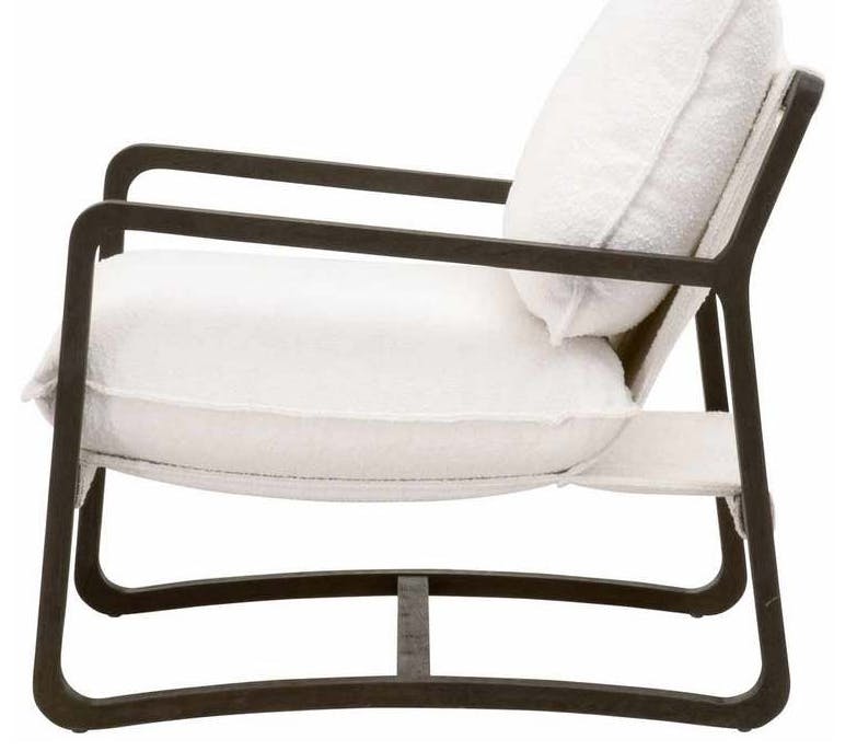 Essentials for Living 6657.BOU-SNO/MBRO Hamlin Club Chair in Performance Boucle Snow Matte Brown Oak Essentials for Living 6657.BOU-SNO/MBRO Hamlin Club Chair in Performance Boucle Snow Matte Brown Oak