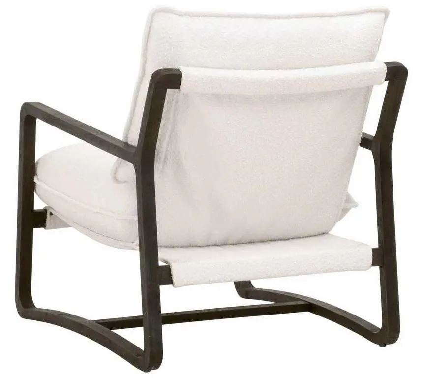 Essentials for Living 6657.BOU-SNO/MBRO Hamlin Club Chair in Performance Boucle Snow Matte Brown Oak Essentials for Living 6657.BOU-SNO/MBRO Hamlin Club Chair in Performance Boucle Snow Matte Brown Oak
