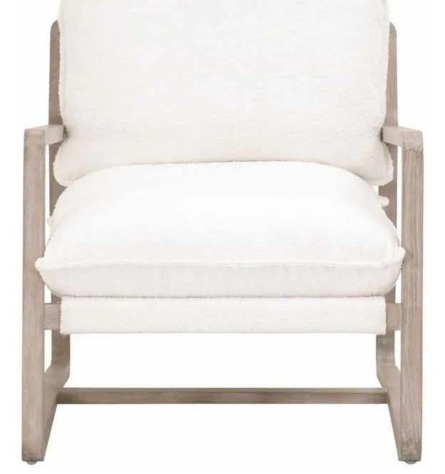 Essentials for Living 6657.BOU-SNO/NG Hamlin Club Chair in Performance Boucle Snow Natural Gray Oak Essentials for Living 6657.BOU-SNO/NG Hamlin Club Chair in Performance Boucle Snow Natural Gray Oak