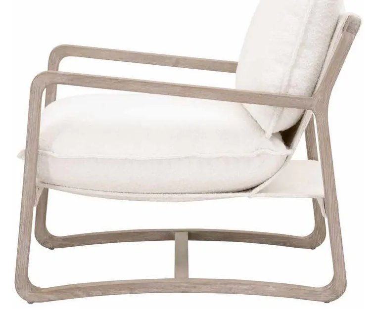 Essentials for Living 6657.BOU-SNO/NG Hamlin Club Chair in Performance Boucle Snow Natural Gray Oak Essentials for Living 6657.BOU-SNO/NG Hamlin Club Chair in Performance Boucle Snow Natural Gray Oak