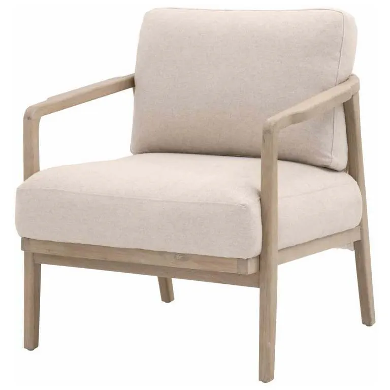 Essentials for Living 8049.SGRY-OAK/FLX Harbor Club Chair in Flax Linen White Rope Smoke Gray Oak Essentials for Living 8049.SGRY-OAK/FLX Harbor Club Chair in Flax Linen White Rope Smoke Gray Oak