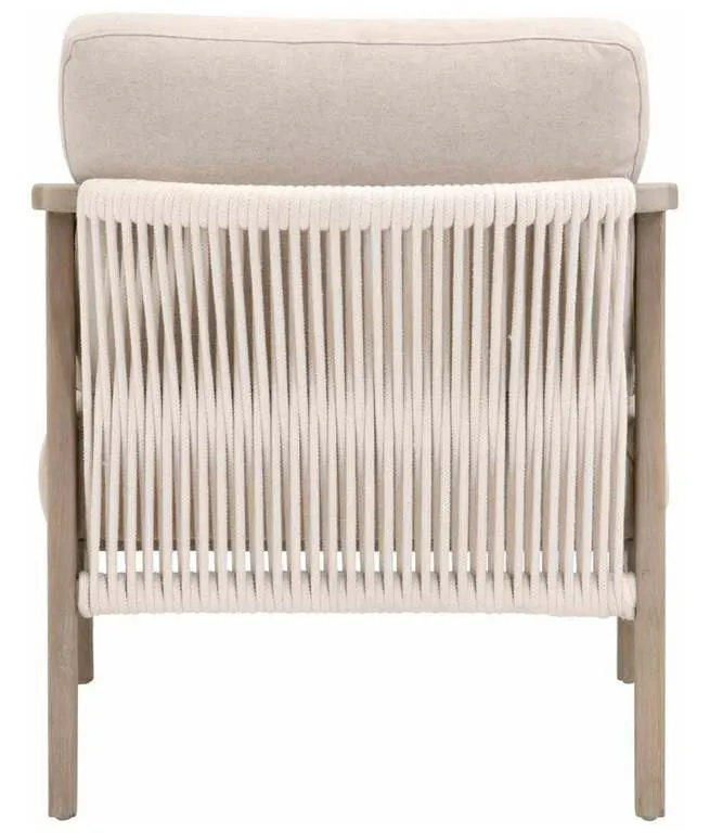 Essentials for Living 8049.SGRY-OAK/FLX Harbor Club Chair in Flax Linen White Rope Smoke Gray Oak Essentials for Living 8049.SGRY-OAK/FLX Harbor Club Chair in Flax Linen White Rope Smoke Gray Oak