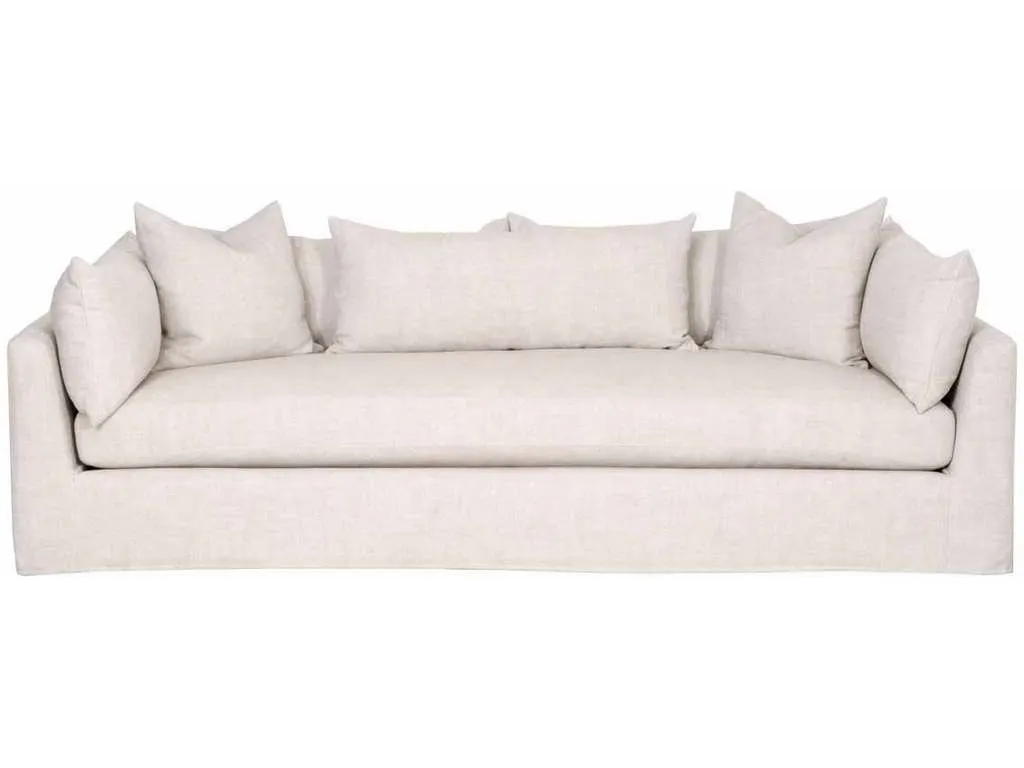 Essentials For Living 6606-3.BISQ  Haven 96 inch Lounge Slipcover Sofa in Bisque Espresso