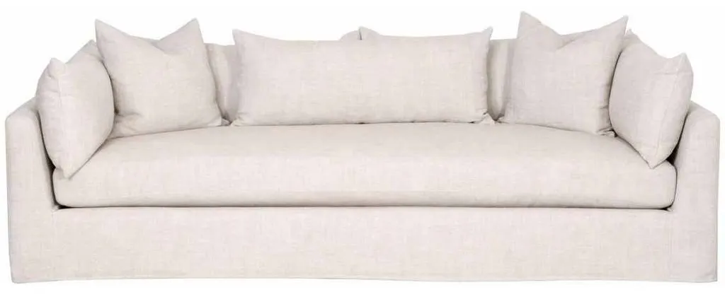 Essentials For Living 6606-3.BISQ Haven 96 inch Lounge Slipcover Sofa in Bisque Espresso Essentials For Living 6606-3.BISQ Haven 96 inch Lounge Slipcover Sofa in Bisque Espresso