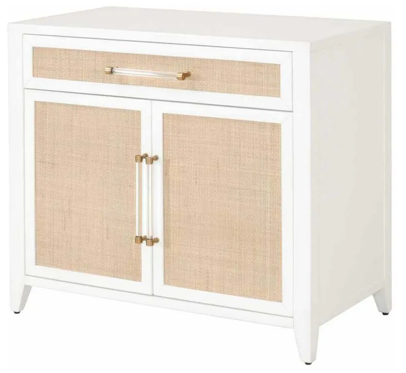 Essentials for Living 6146.WHT/NAT Holland Media Chest in Matte White Natural Rattan Essentials for Living 6146.WHT/NAT Holland Media Chest in Matte White Natural Rattan