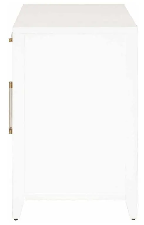 Essentials for Living 6146.WHT/NAT Holland Media Chest in Matte White Natural Rattan Essentials for Living 6146.WHT/NAT Holland Media Chest in Matte White Natural Rattan