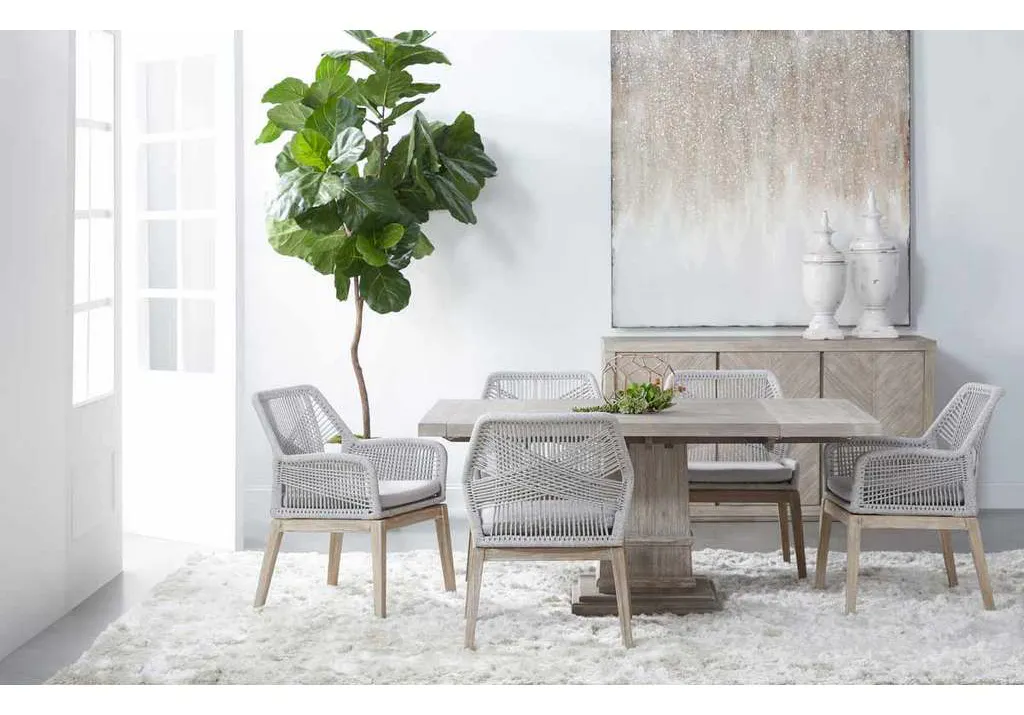 Essentials for Living 6031.NG Hudson 44 inch Square Extension Dining Table in Natural Gray Acacia Essentials for Living 6031.NG Hudson 44 inch Square Extension Dining Table in Natural Gray Acacia