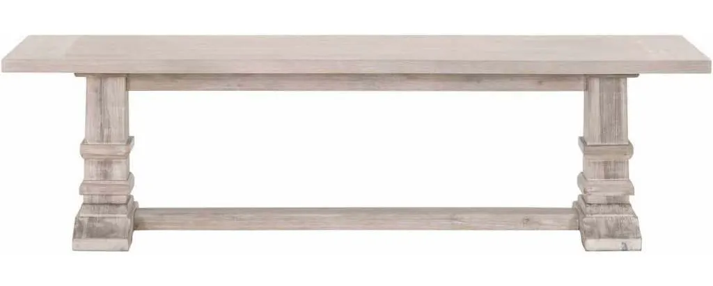Essentials for Living 6030-L.NG Hudson Large Dining Bench in Natural Gray Acacia Essentials for Living 6030-L.NG Hudson Large Dining Bench in Natural Gray Acacia