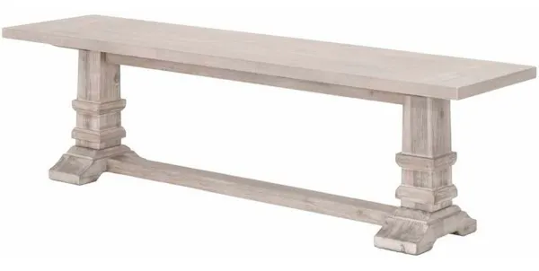Essentials for Living 6030-L.NG Hudson Large Dining Bench in Natural Gray Acacia Essentials for Living 6030-L.NG Hudson Large Dining Bench in Natural Gray Acacia