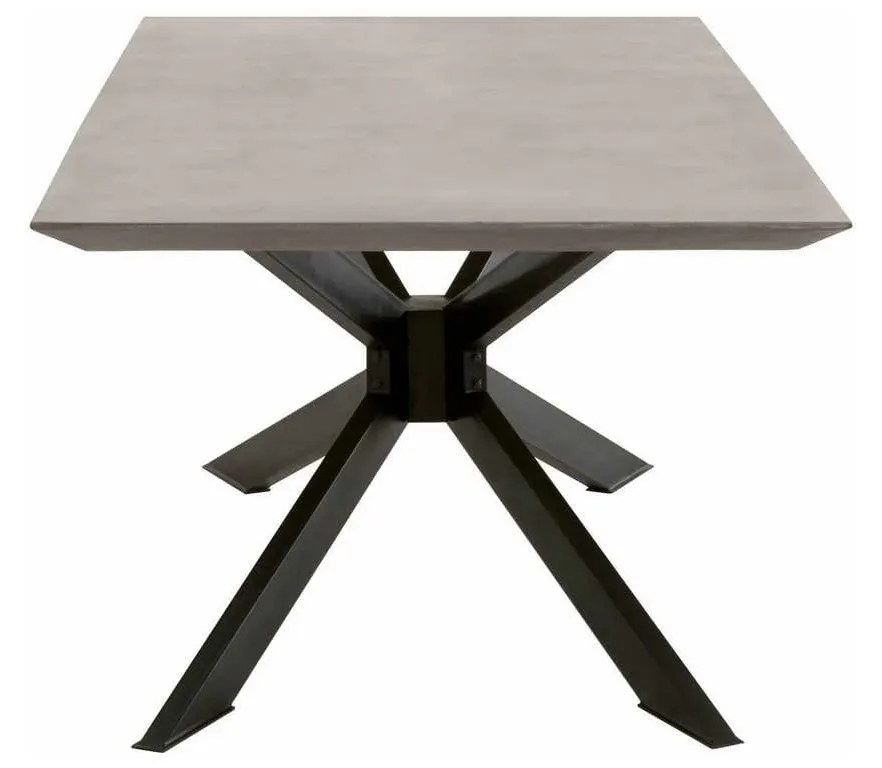 Essentials For Living 4630.BLK/AGRY Industry Rectangle Dining Table in Ash Gray Concrete Distressed Black Iron Essentials For Living 4630.BLK/AGRY Industry Rectangle Dining Table in Ash Gray Concrete Distressed Black Iron