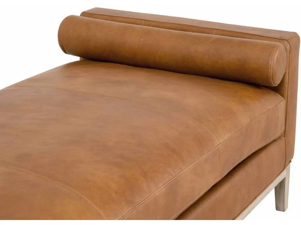 Essentials for Living 6701.WHBRN/NG Keaton Daybed in Whiskey Brown Top Grain Leather Natural Gray Oak Essentials for Living 6701.WHBRN/NG Keaton Daybed in Whiskey Brown Top Grain Leather Natural Gray Oak