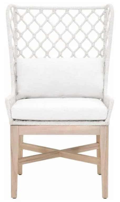Essentials for Living 6804.WHT/WHT/GT Lattis Outdoor Wing Chair in White Speckle Flat Rope Performance White Speckle Gray Teak Essentials for Living 6804.WHT/WHT/GT Lattis Outdoor Wing Chair in White Speckle Flat Rope Performance White Speckle Gray Teak