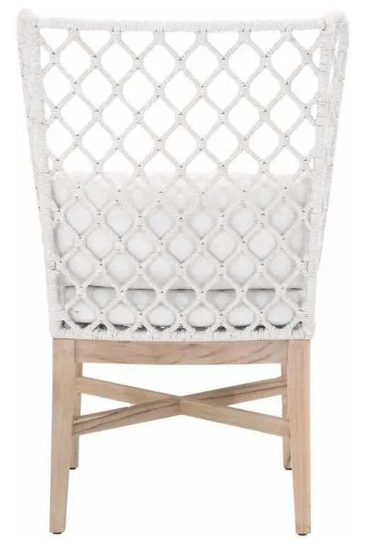 Essentials for Living 6804.WHT/WHT/GT Lattis Outdoor Wing Chair in White Speckle Flat Rope Performance White Speckle Gray Teak Essentials for Living 6804.WHT/WHT/GT Lattis Outdoor Wing Chair in White Speckle Flat Rope Performance White Speckle Gray Teak