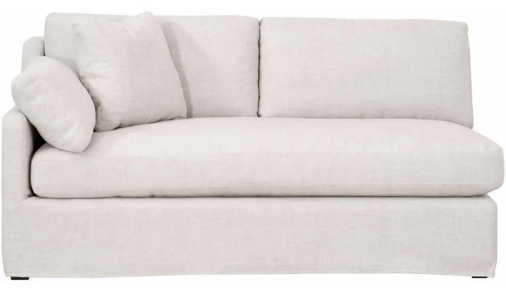 Essentials For Living 6603-2S1LA.BISQ Lena Modular Slipcover 2 Seat Left Slope Arm Sofa in Bisque Espresso Essentials For Living 6603-2S1LA.BISQ Lena Modular Slipcover 2 Seat Left Slope Arm Sofa in Bisque Espresso