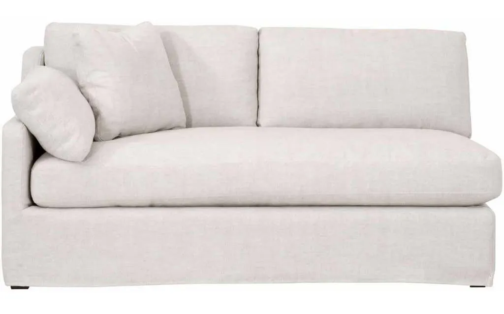 Essentials For Living 6603-2S1LA.BISQ Lena Modular Slipcover 2 Seat Left Slope Arm Sofa in Bisque Espresso Essentials For Living 6603-2S1LA.BISQ Lena Modular Slipcover 2 Seat Left Slope Arm Sofa in Bisque Espresso