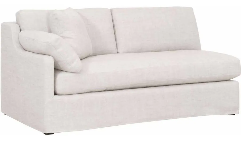 Essentials For Living 6603-2S1LA.BISQ Lena Modular Slipcover 2 Seat Left Slope Arm Sofa in Bisque Espresso Essentials For Living 6603-2S1LA.BISQ Lena Modular Slipcover 2 Seat Left Slope Arm Sofa in Bisque Espresso