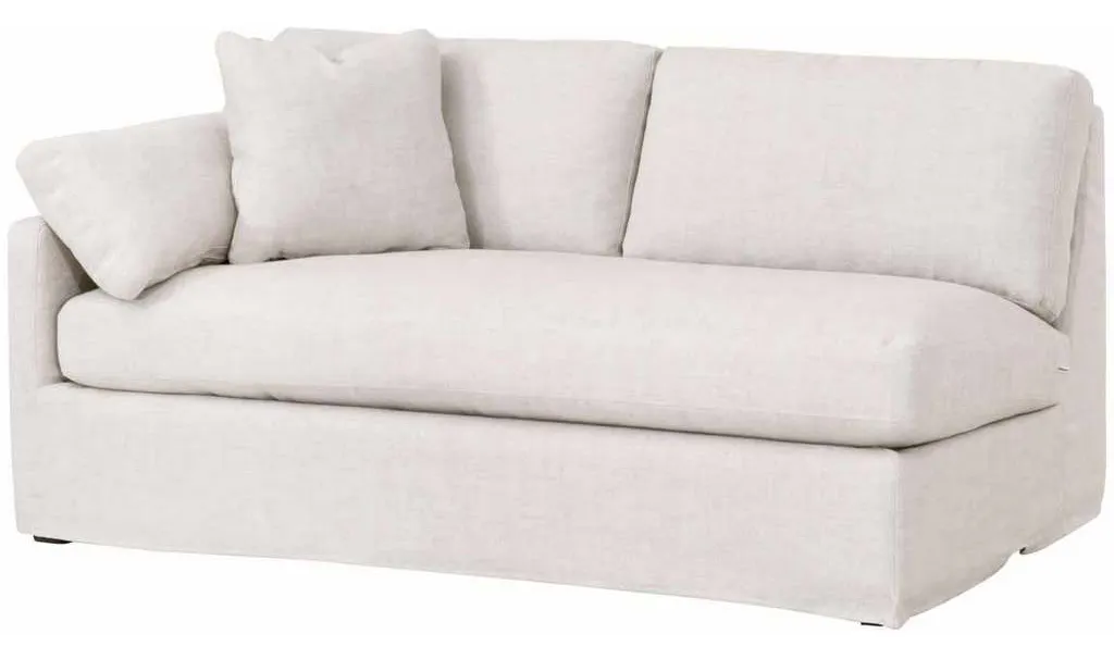 Essentials For Living 6603-2S1LA.BISQ Lena Modular Slipcover 2 Seat Left Slope Arm Sofa in Bisque Espresso Essentials For Living 6603-2S1LA.BISQ Lena Modular Slipcover 2 Seat Left Slope Arm Sofa in Bisque Espresso