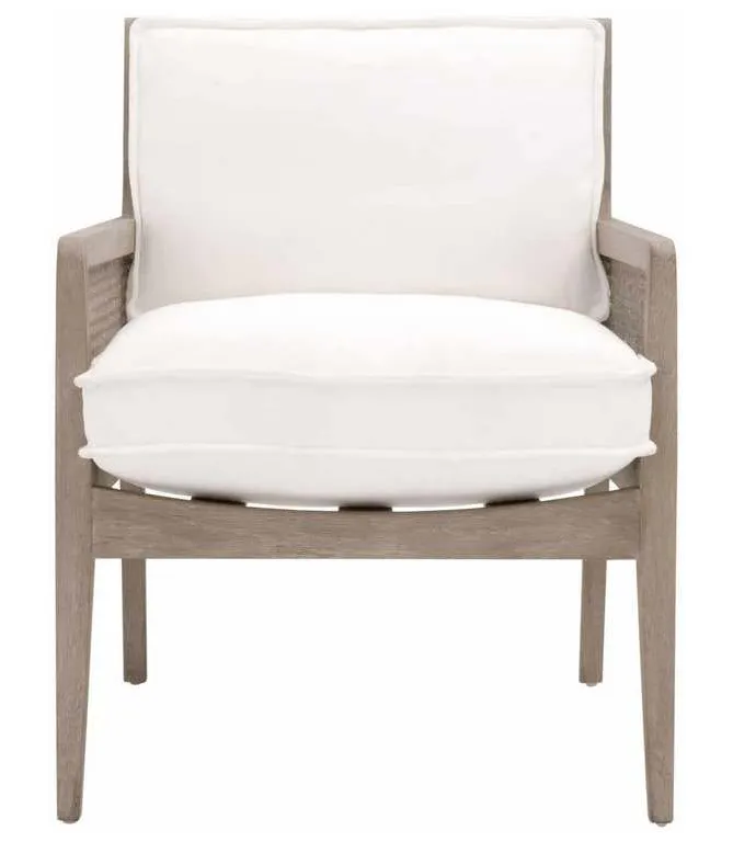 Essentials For Living 6649.LPPRL/NG Leone Club Chair in LiveSmart Peyton Pearl Natural Gray Oak Cane Essentials For Living 6649.LPPRL/NG Leone Club Chair in LiveSmart Peyton Pearl Natural Gray Oak Cane
